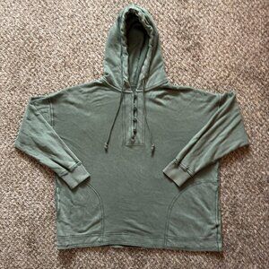 Aerie Green Costal Beach Henley Hoodie Coverup